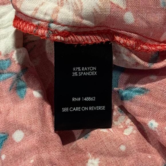 NWT Torrid Top Y2K Boho Cottage Festival Romantic Button Up Floral Red Size 3 3X - Picture 4 of 6